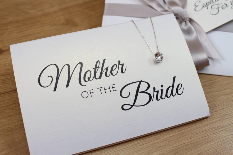 Mother of the Bride wedding jewellery gift necklace