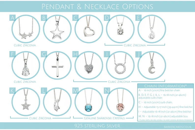 Wedding Jewellery Sterling Silver Necklace Options