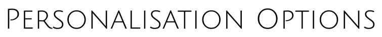 Wedding Jewellery Personalisation Options