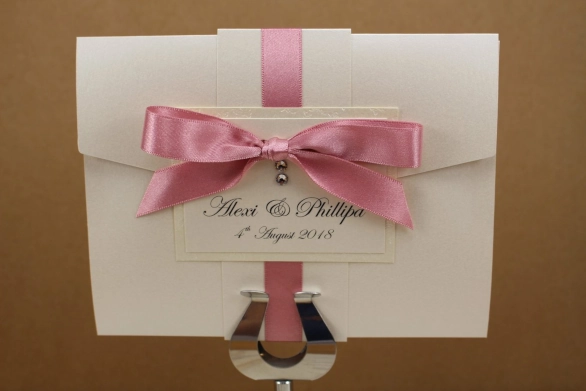 Alexi & Phillipa from Sudbury Pocketfold wedding invitaions
