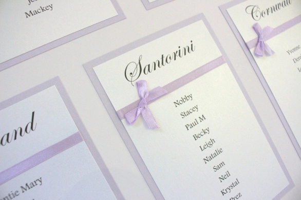 Kerry & Paul from Saffron Walden luxury wedding table plan