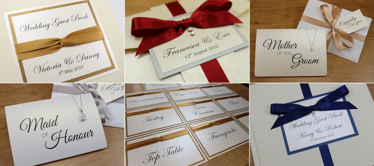 Wedding Invitations and Wedding Stationery personalised and handmade in Braintree, Essex